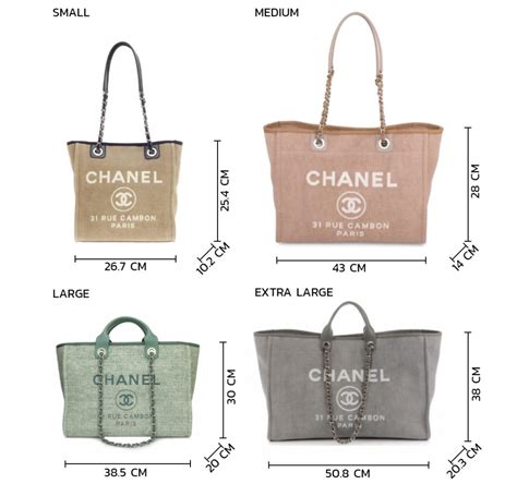 chanel deauville tote size comparison